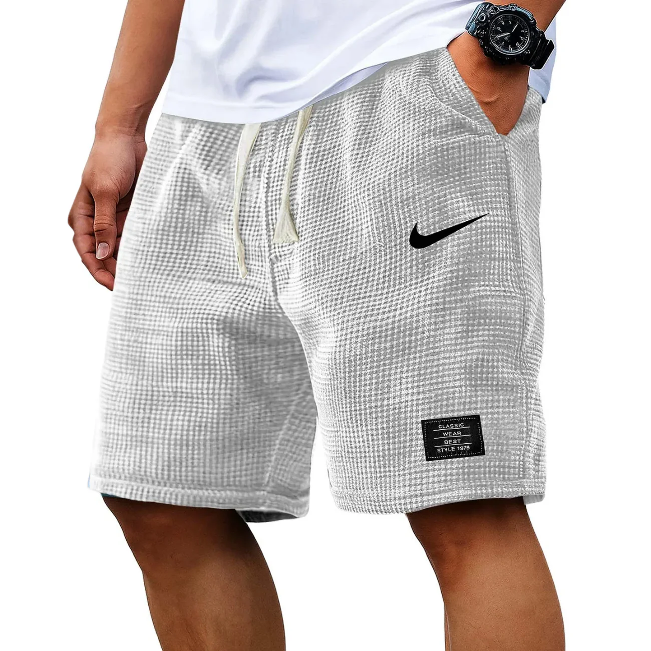 2026 Textured Waffle Knit Shorts - Clearance Sale - Image 2