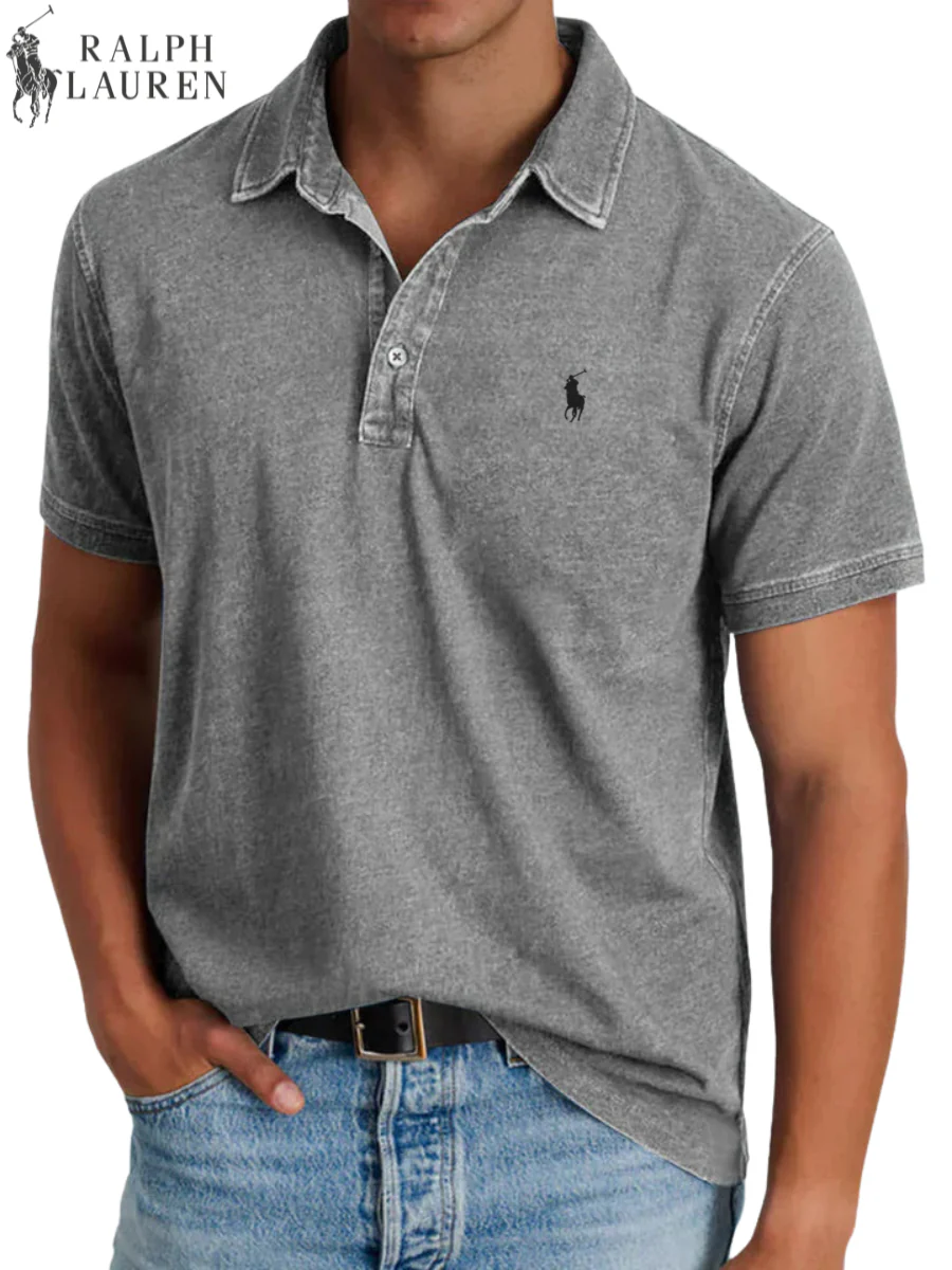 2026 Vintage Wash Polo Shirt || Clearance Sale - Image 3