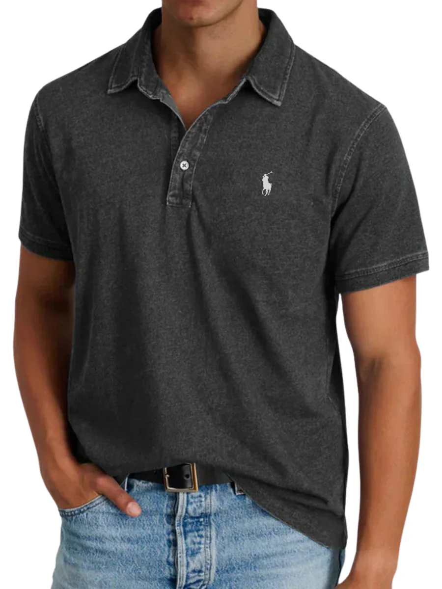 2026 Vintage Wash Polo Shirt - Clearance Sale