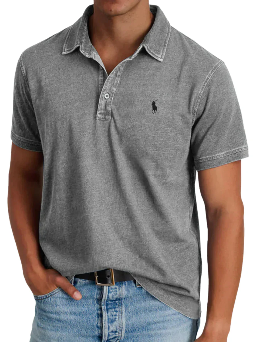 2026 Vintage Wash Polo Shirt - Clearance Sale - Image 3
