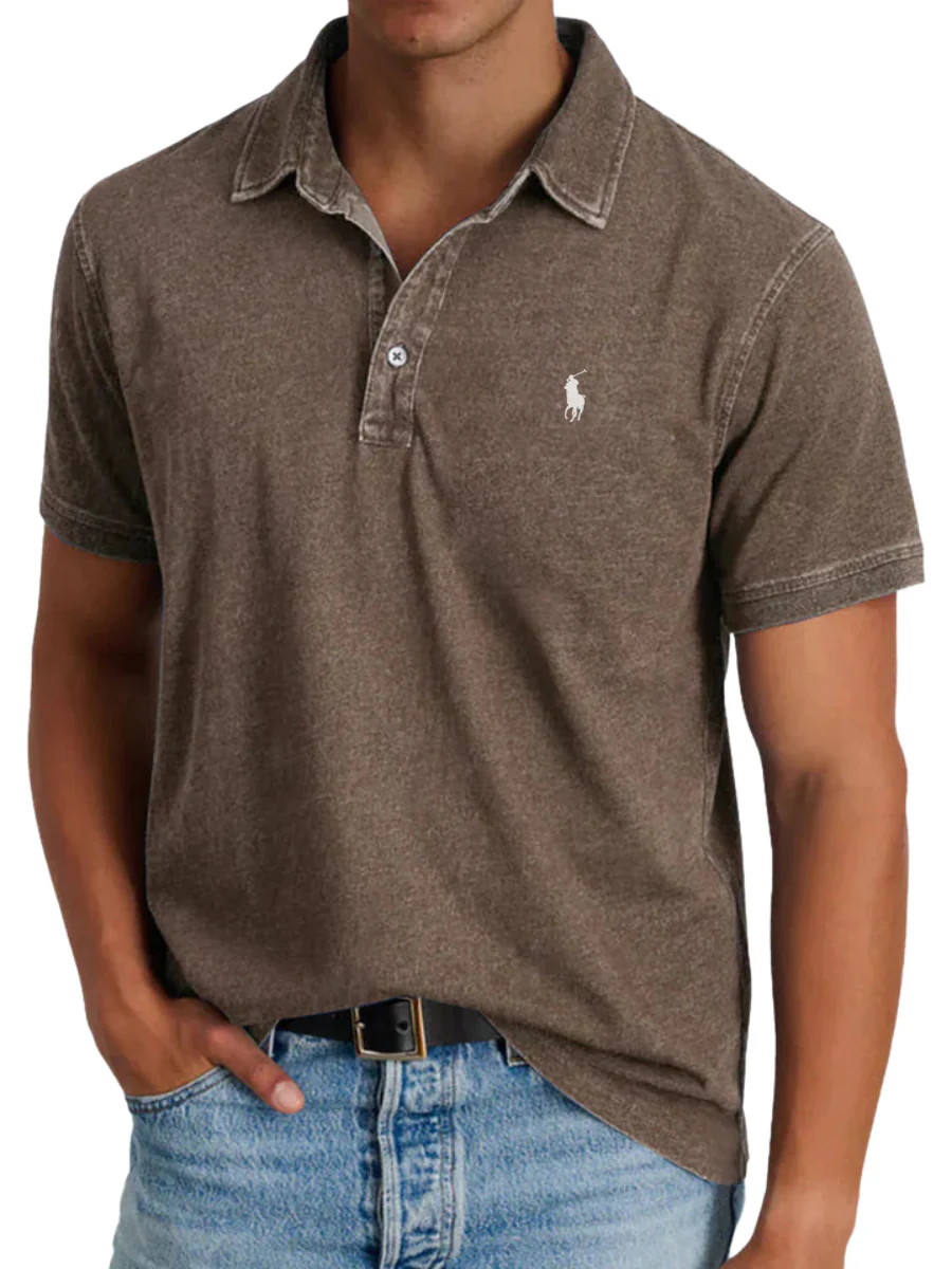 2026 Vintage Wash Polo Shirt - Clearance Sale - Image 4