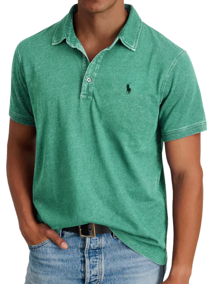 2026 Vintage Wash Polo Shirt - Clearance Sale - Image 5