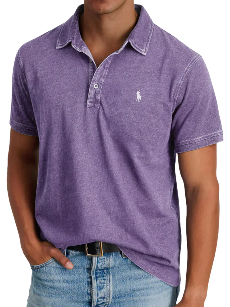 2026 Vintage Wash Polo Shirt - Clearance Sale - Image 6