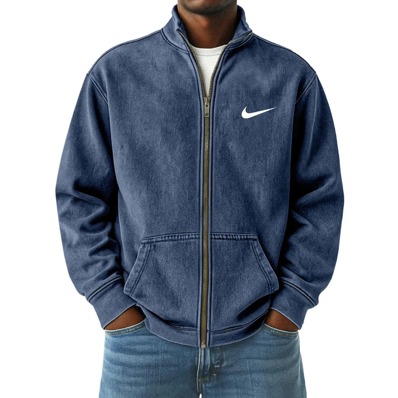 2026 Vintage Washed Zip Jacket - Clearance Sale - Image 3