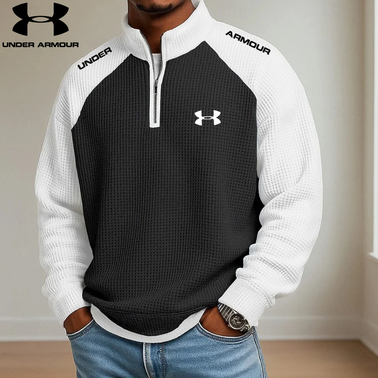 2026 Waffle-Knit Half-Zip Pullover || Clearance Sale