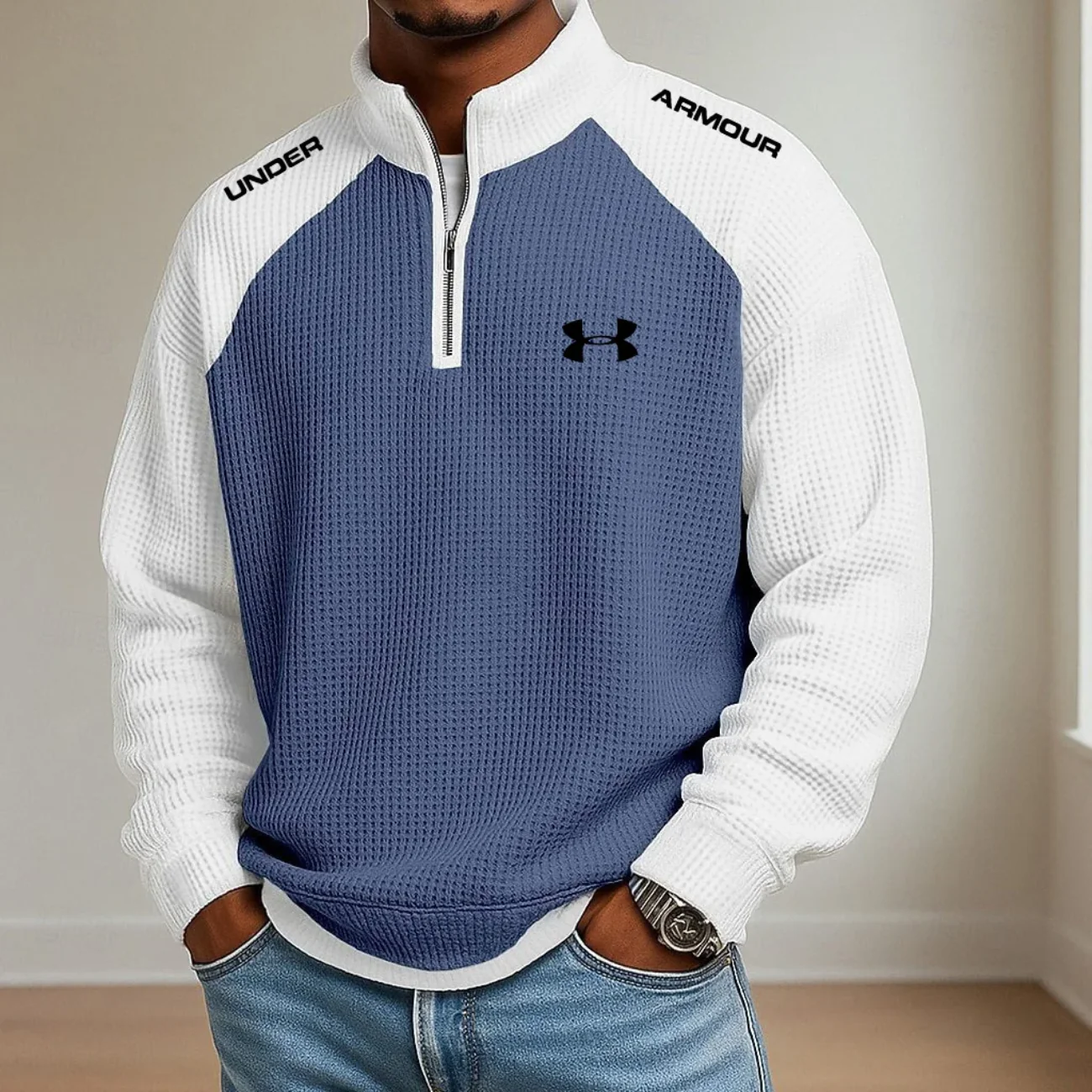 2026 Waffle-Knit Half-Zip Pullover - Clearance Sale - Image 2