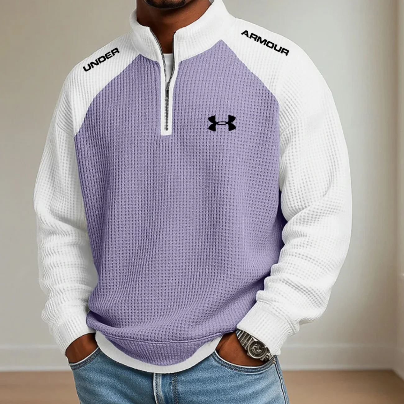 2026 Waffle-Knit Half-Zip Pullover - Clearance Sale - Image 3