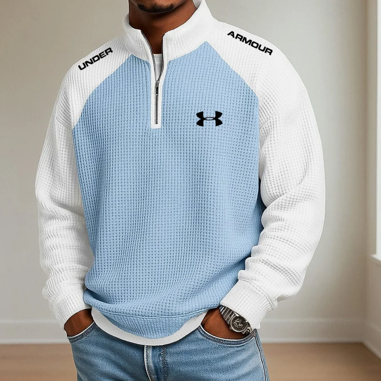 2026 Waffle-Knit Half-Zip Pullover - Clearance Sale - Image 5