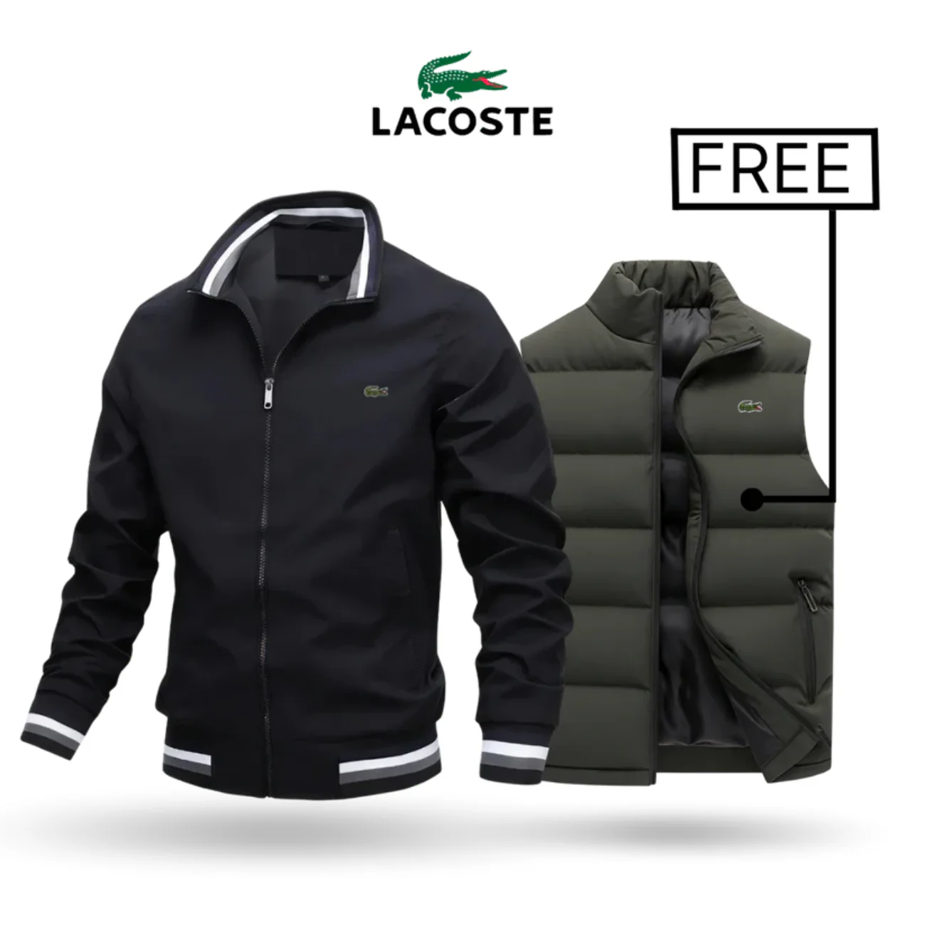2026 Zip-Up Jacket + Thermal Vest – Buy 1 Get 1 Free || Clearance Sale - Image 5