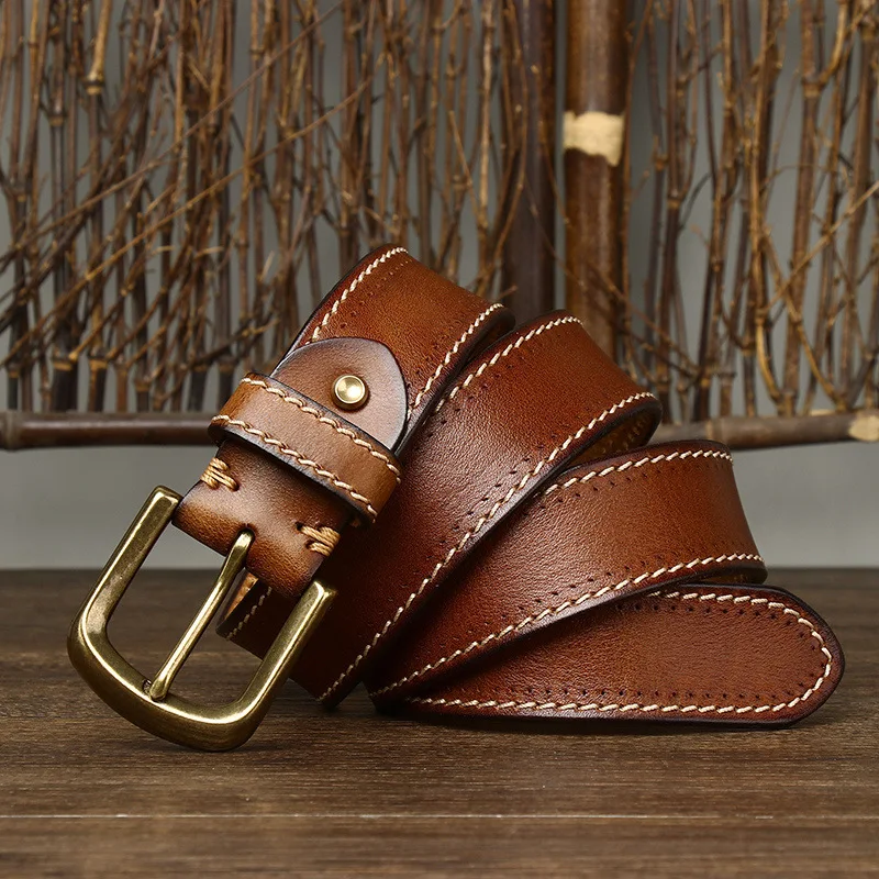 Overland Stitched Leather Belt - Image 6