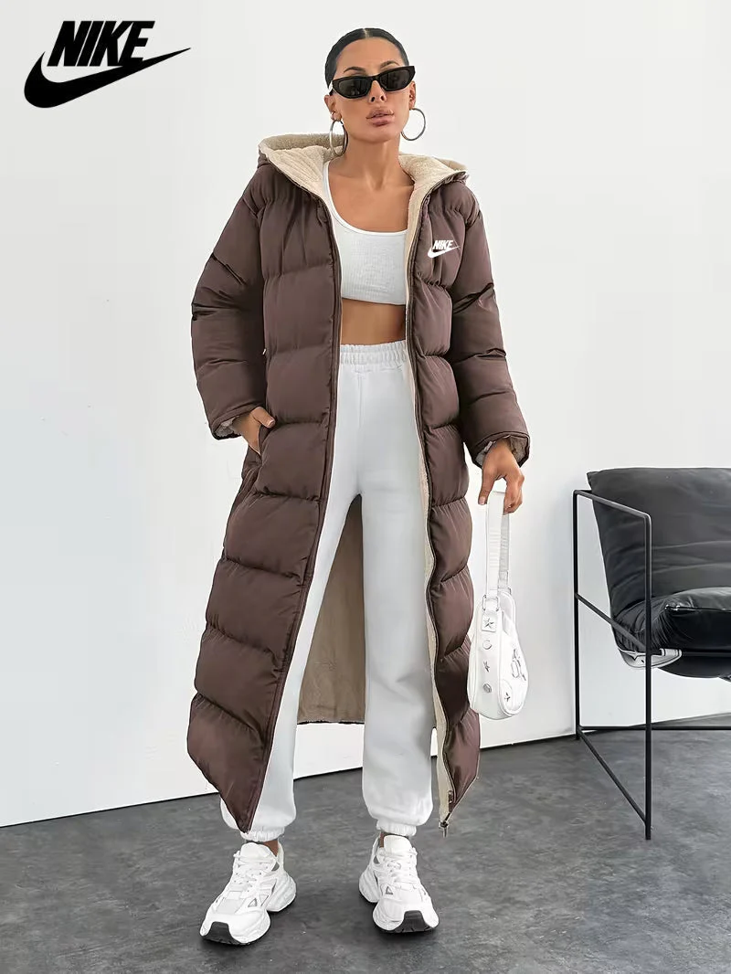 Long Puffer Coat with Hood and Sherpa Lining || CLEARANCE PRICE - Image 2