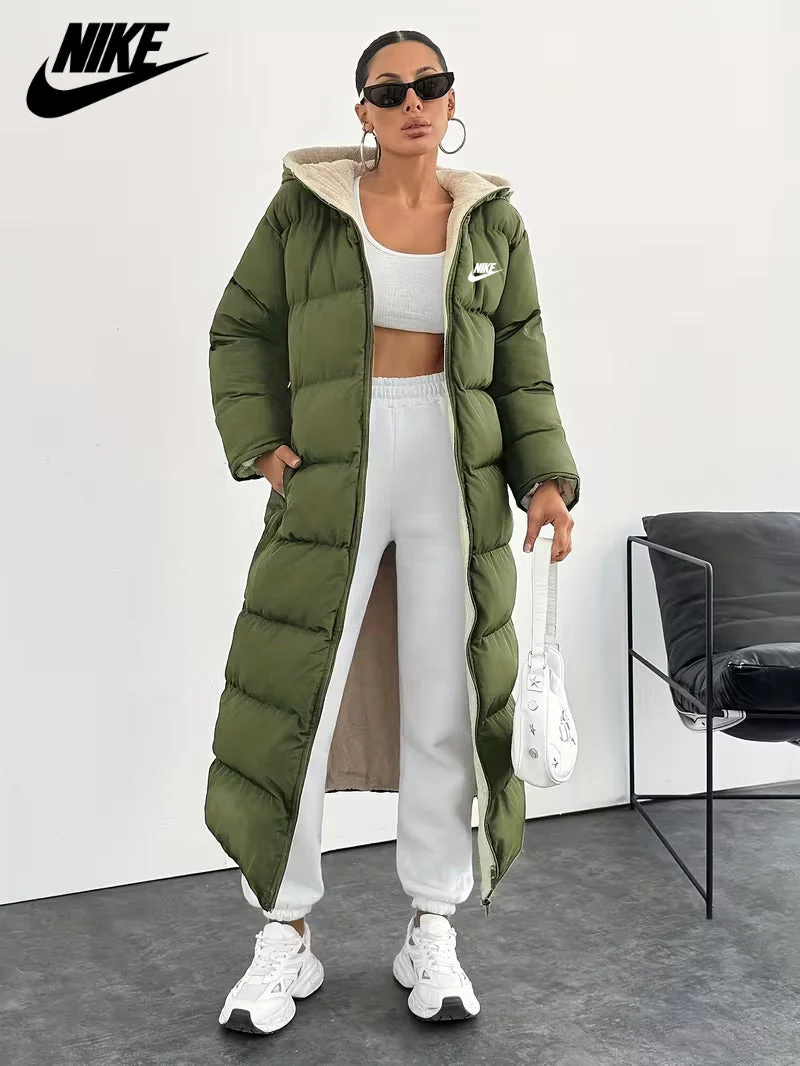 Long Puffer Coat with Hood and Sherpa Lining || CLEARANCE PRICE - Image 3