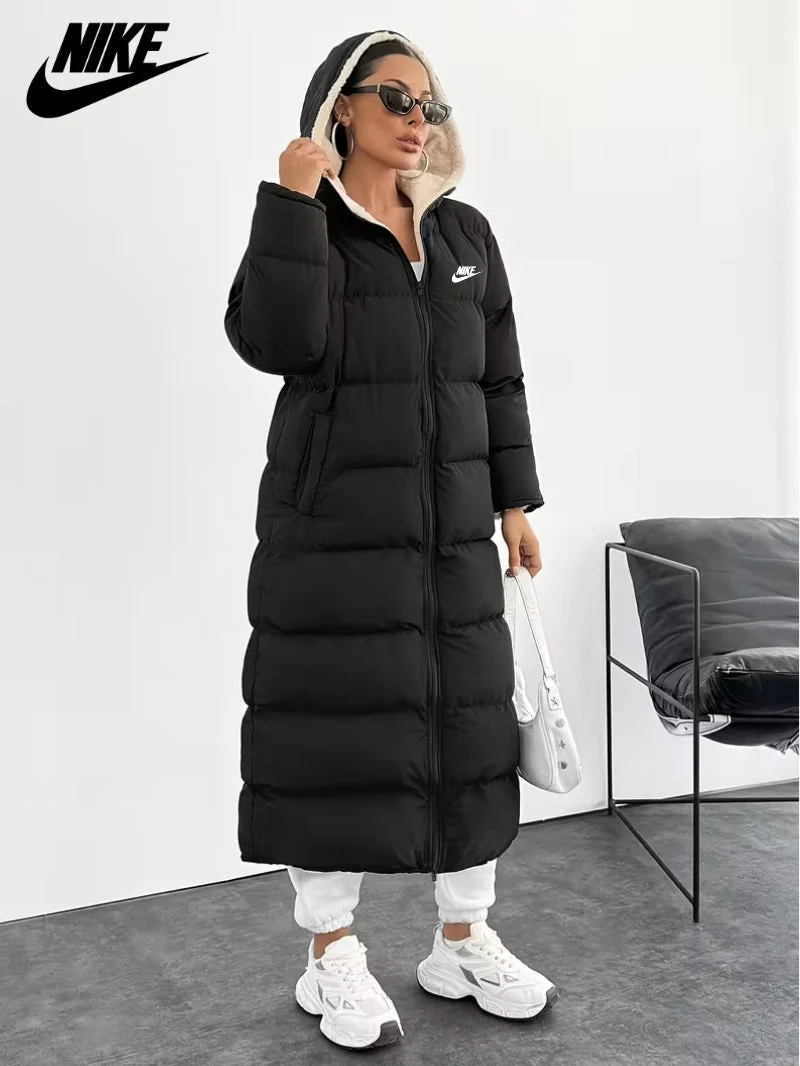Long Puffer Coat with Hood and Sherpa Lining || CLEARANCE PRICE - Image 7