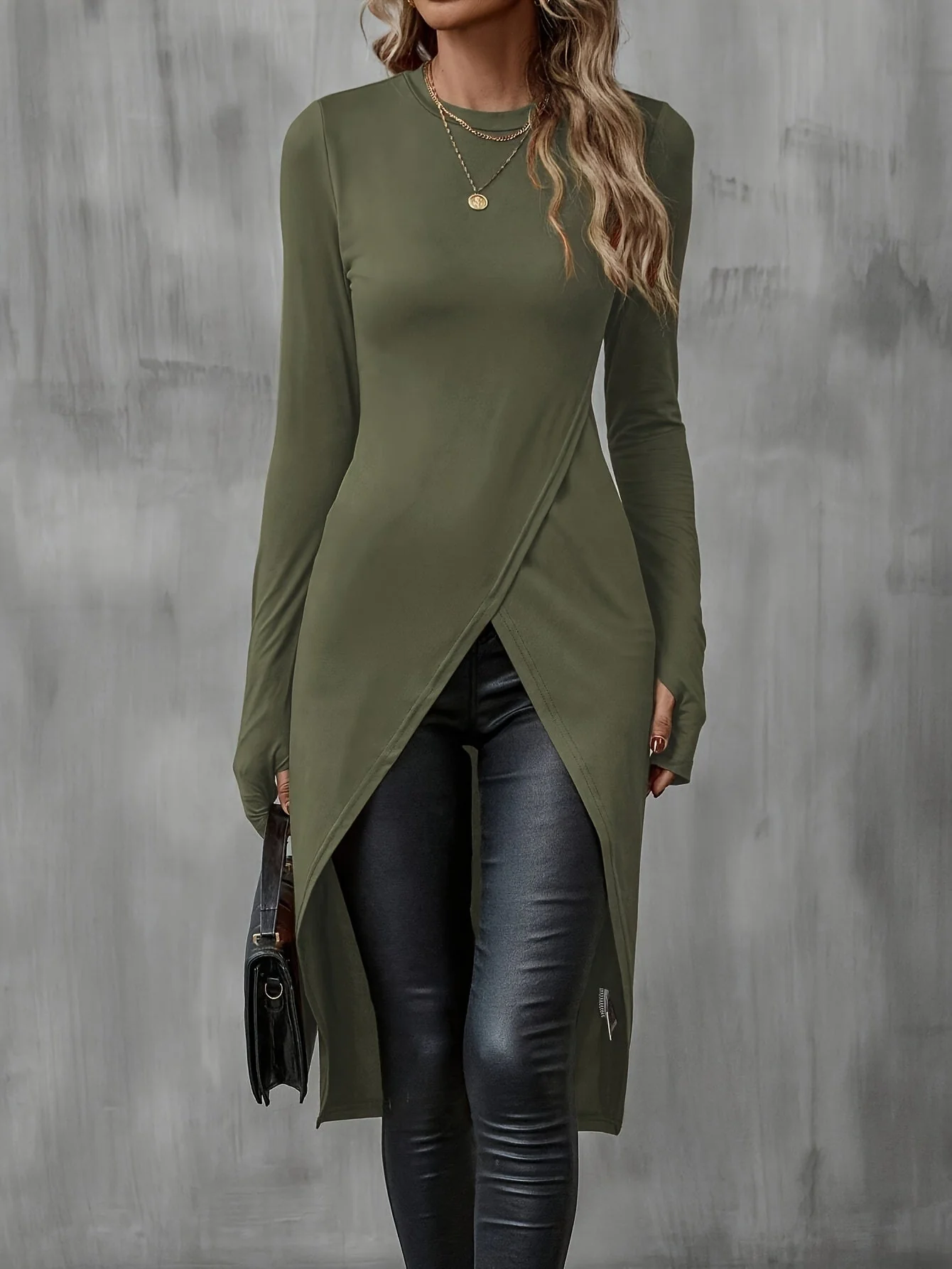 Allure Long-Sleeve Wrap Tunic - Image 7