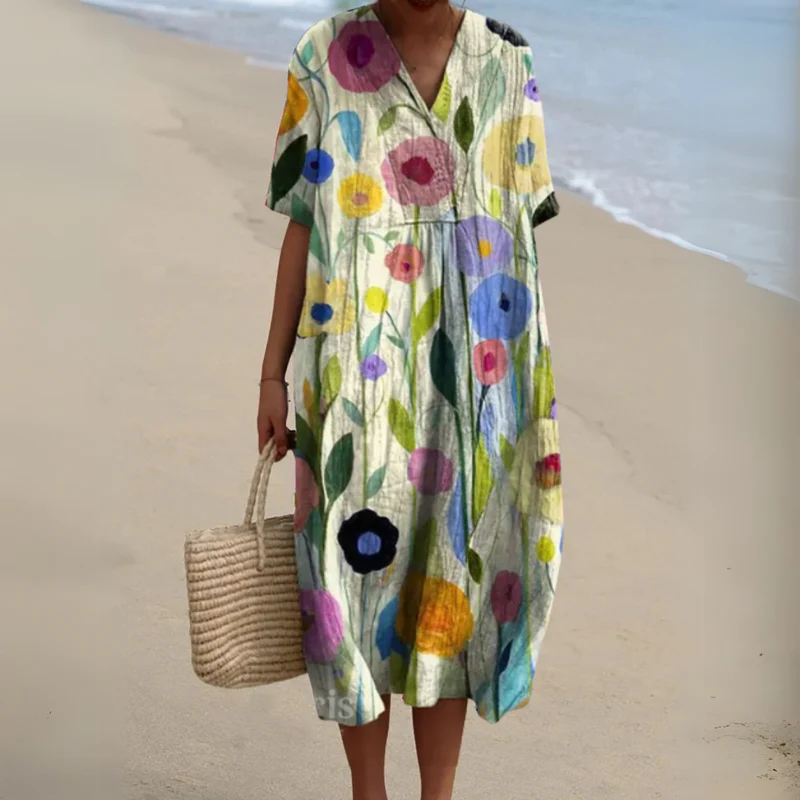 ADELFA | LOOSE COLORFUL DRESS - Image 7