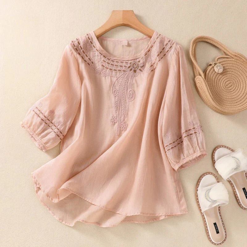 ALENA LINEN BLOUSE - Image 4