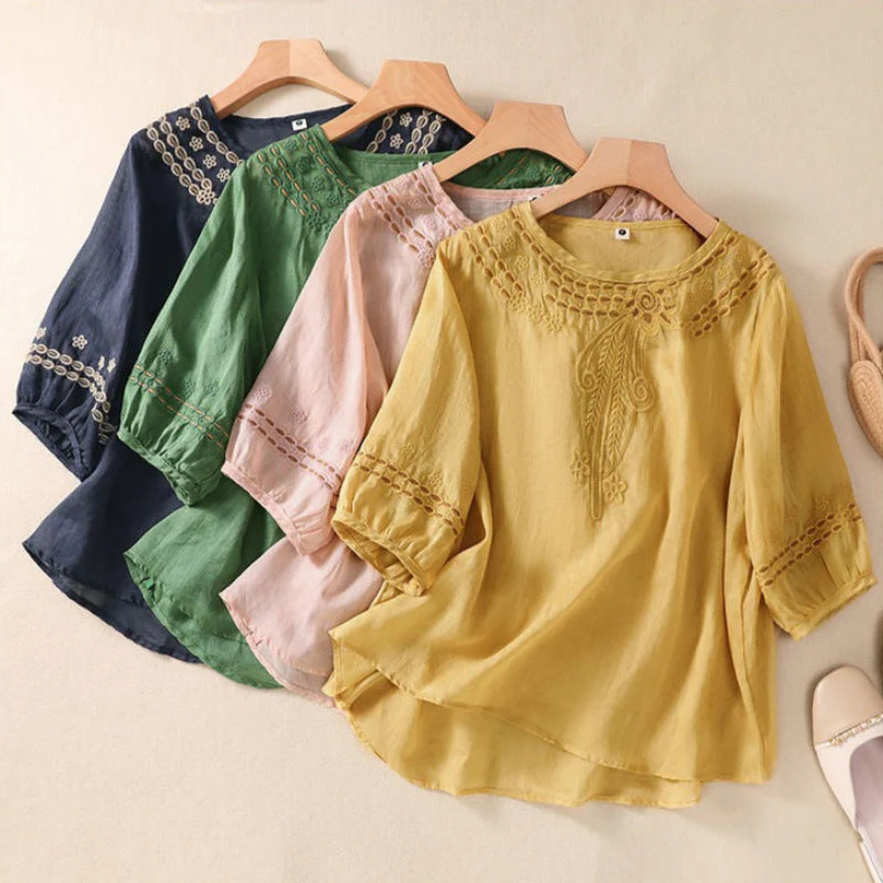 ALENA LINEN BLOUSE - Image 5