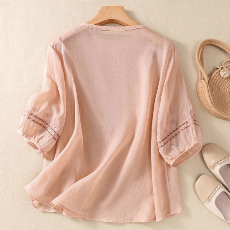 ALENA LINEN BLOUSE - Image 7