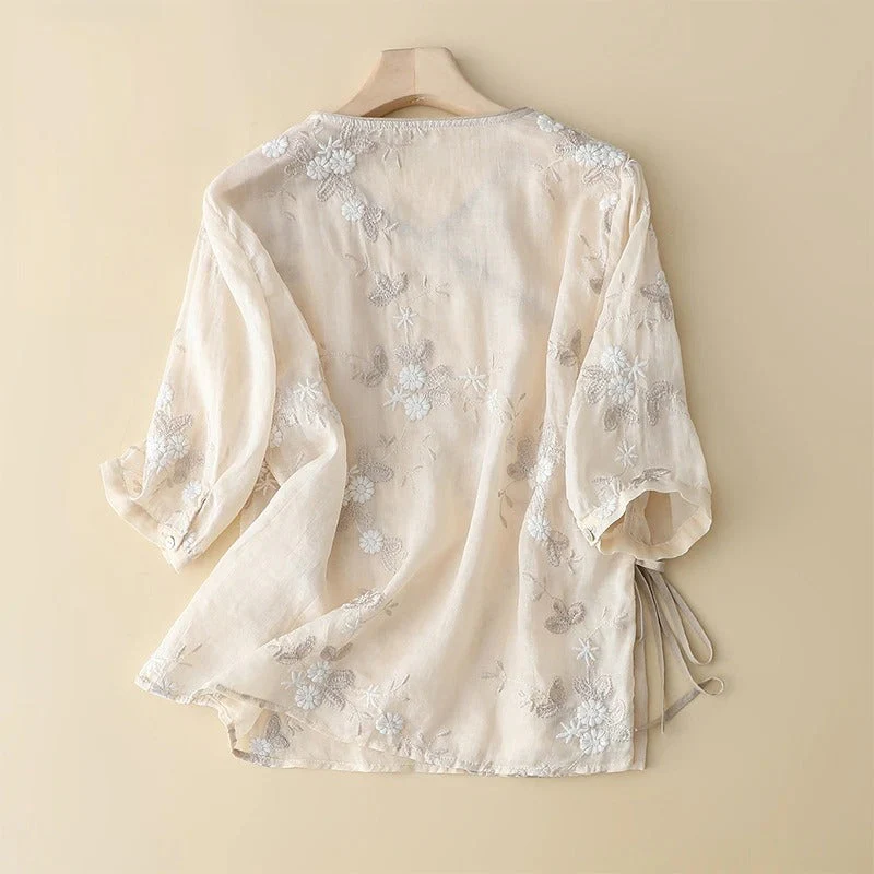 ALINA LINEN BLOUSE - Image 3