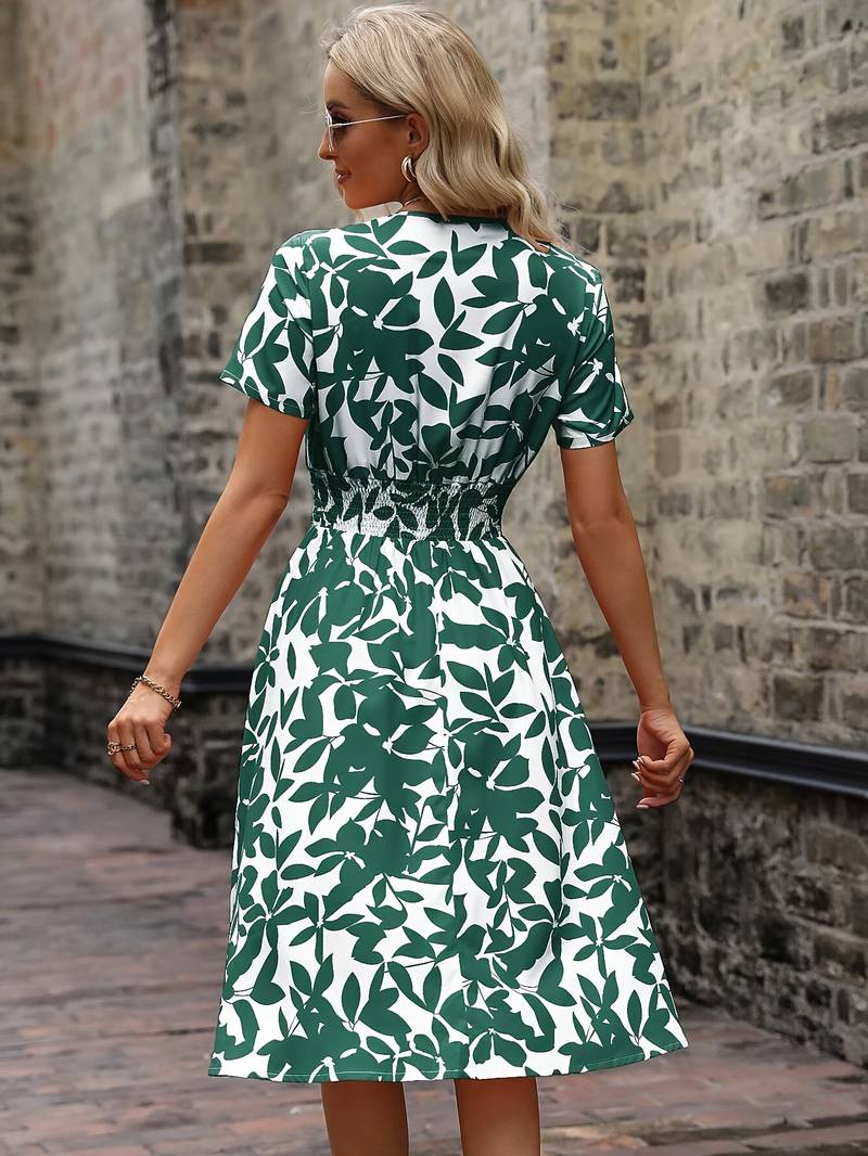 Amelia short sleeve floral wrap dress - Image 5