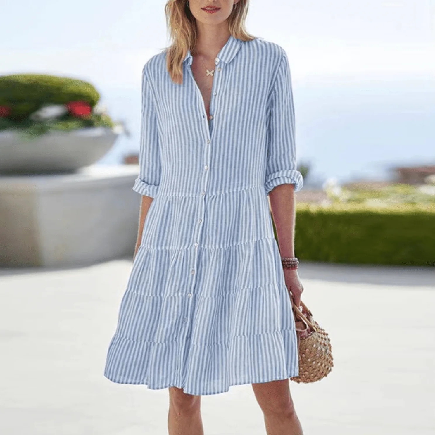 AMELIA | STYLISH STRIPED DRESS - Image 4