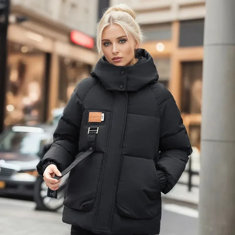 Anaé - Women's Waterproof Quilted Winter Coat with Hood - Image 2