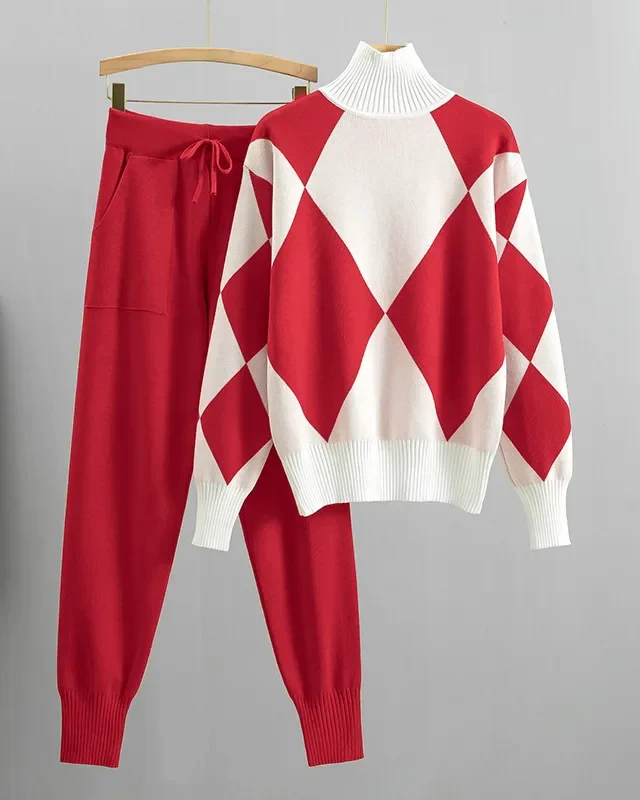 Hudson Argyle Knit Set - Image 5
