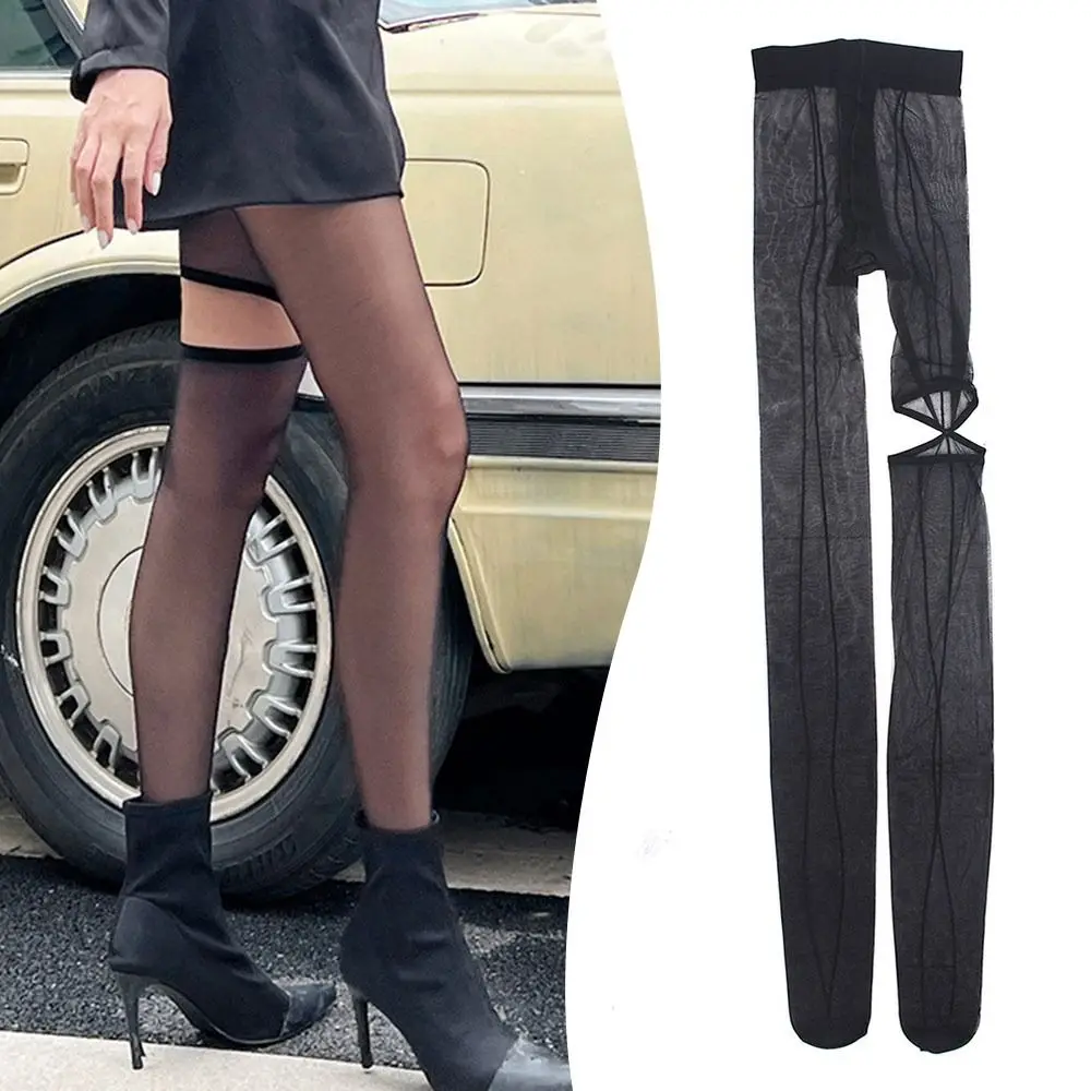 Asym Mesh Tights - Image 2