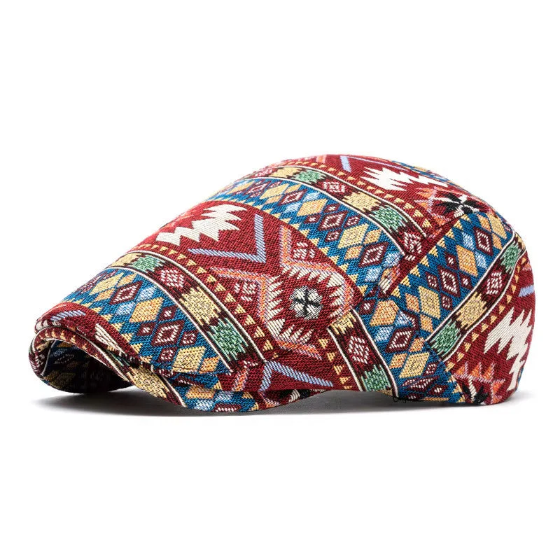 Aztec Jacquard Flat Cap - Image 3