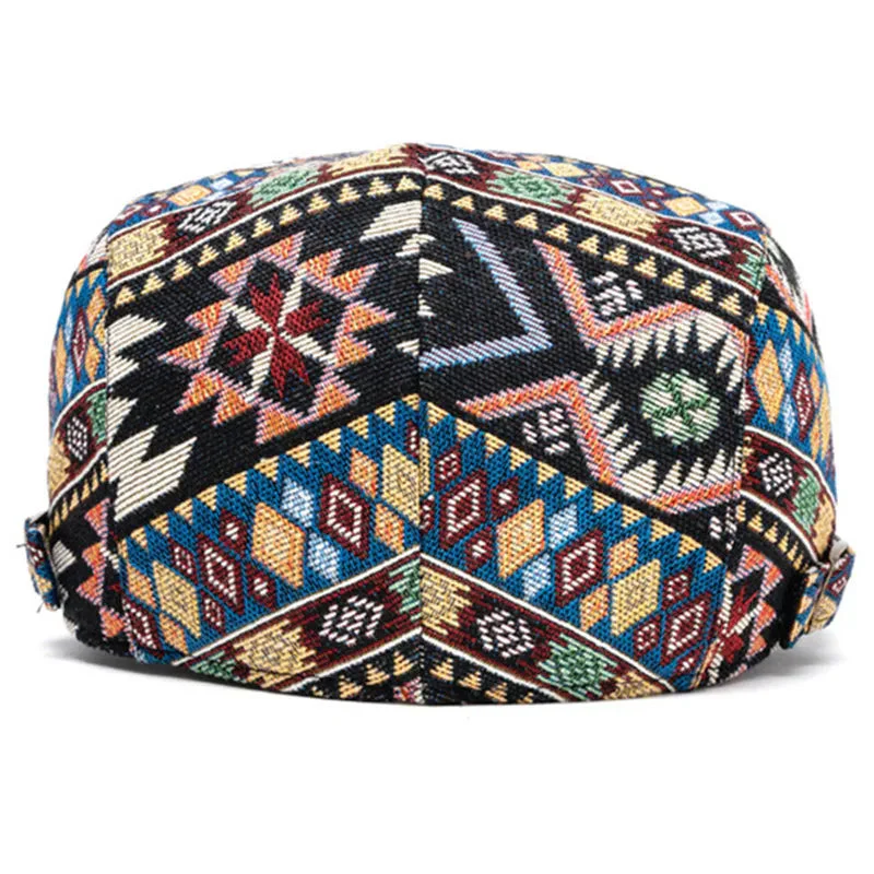 Aztec Jacquard Flat Cap - Image 5