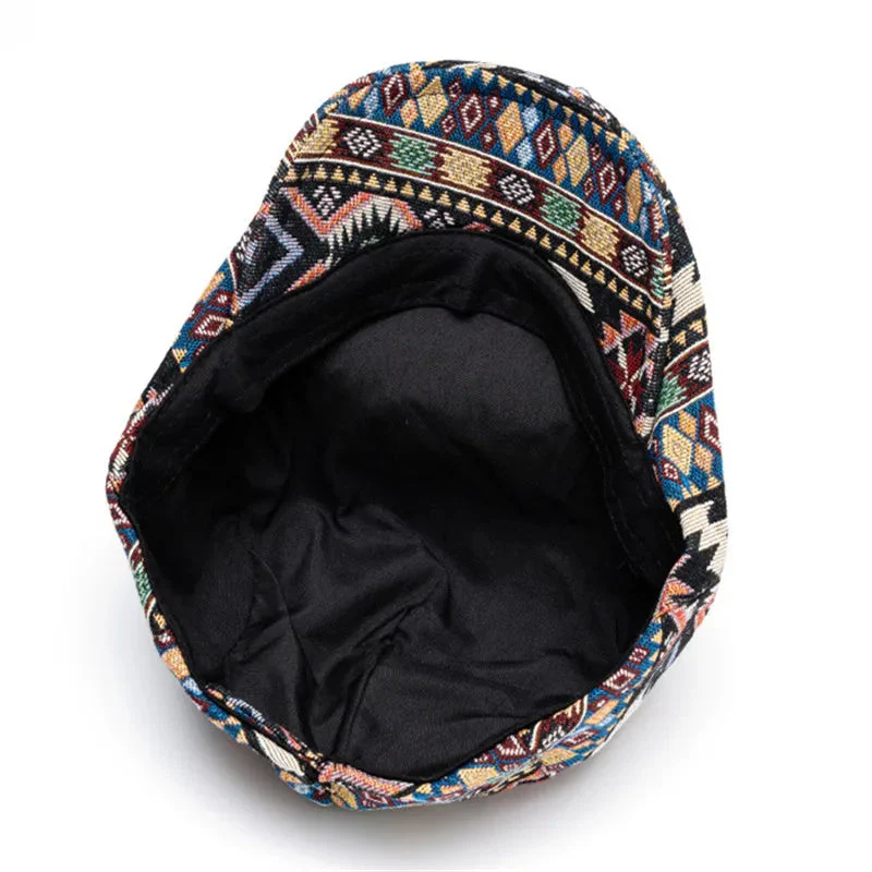 Aztec Jacquard Flat Cap - Image 6