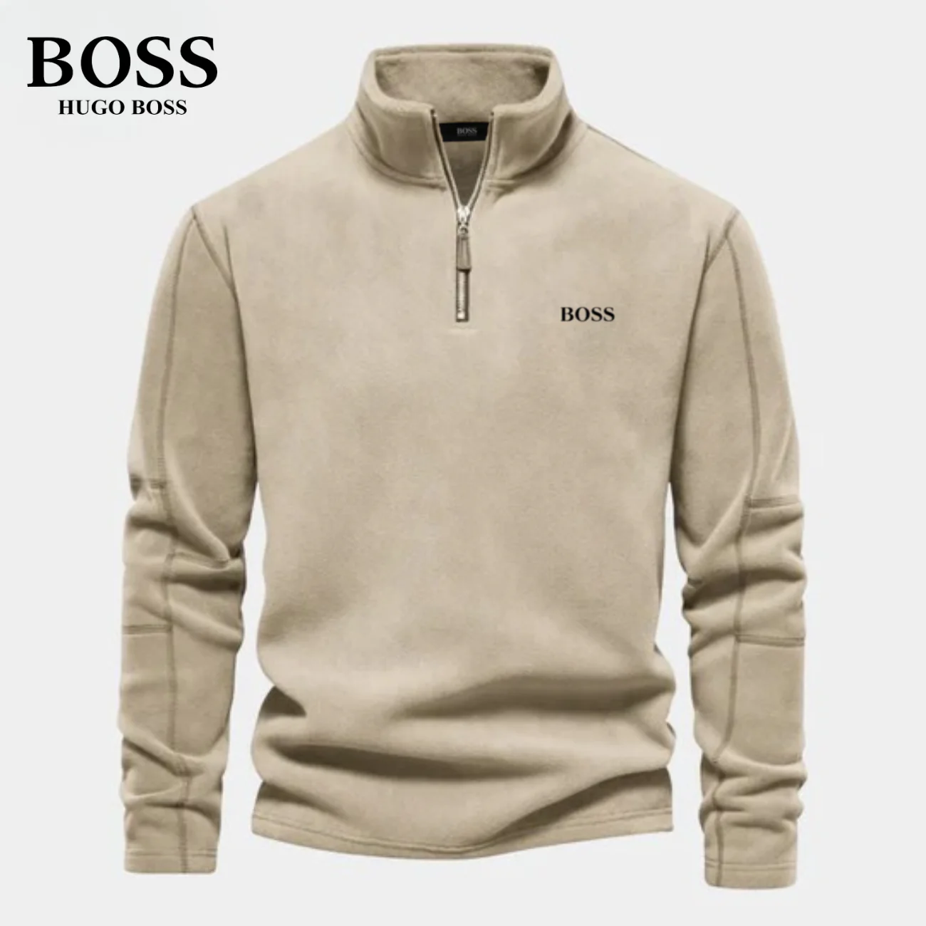 BS™ Half Zip Sweatshirt | In Cotton - Image 2