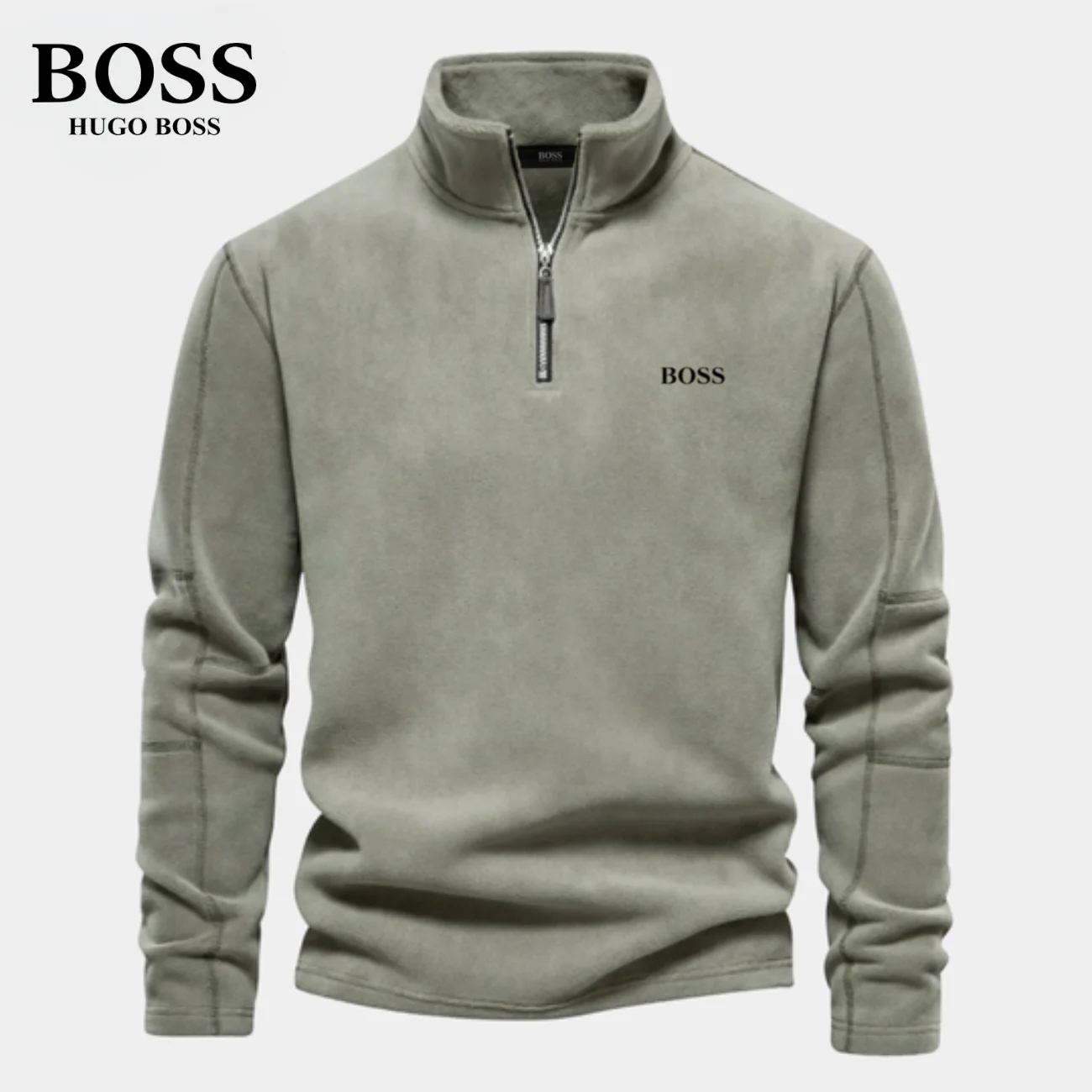 BS™ Half Zip Sweatshirt | In Cotton - Image 5
