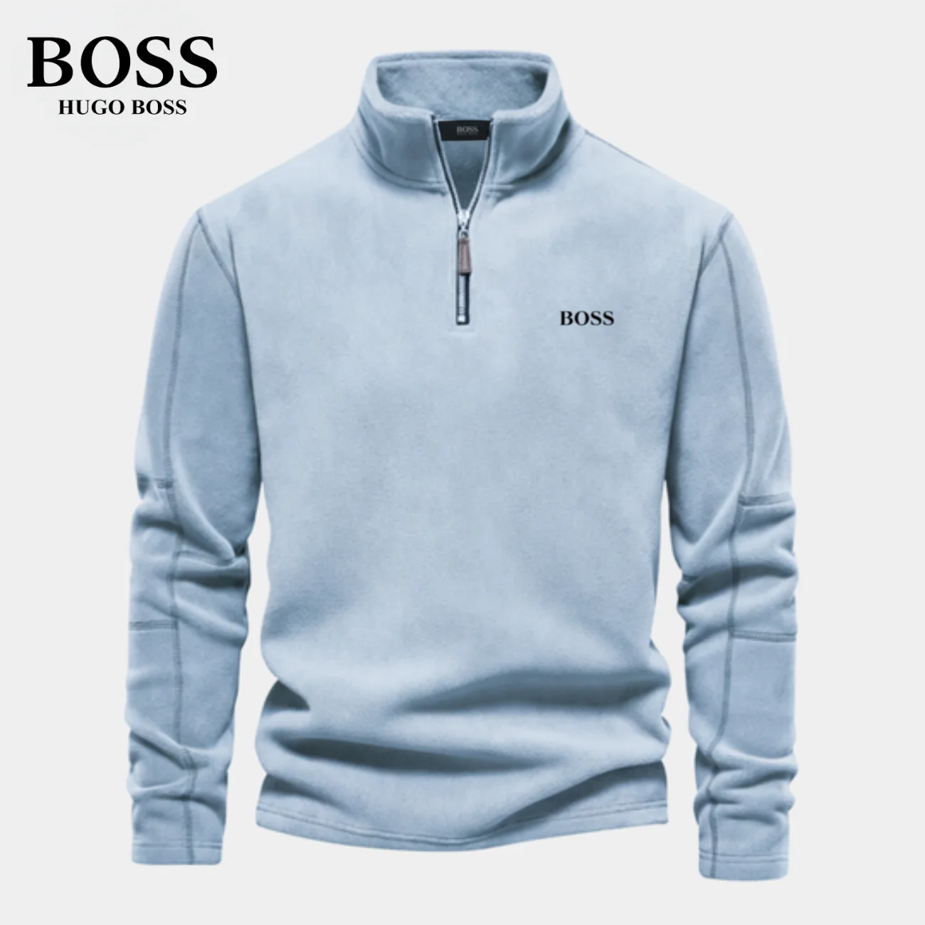 BS™ Half Zip Sweatshirt | In Cotton - Image 7
