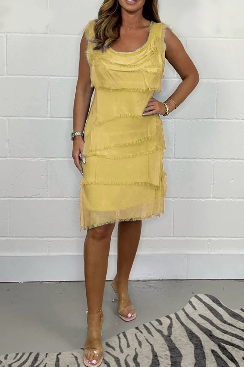 Callie | Elegant Sleeveless Chiffon Dress - Image 3