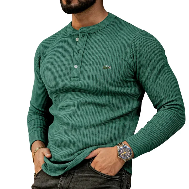 Casual Henley Long Sleeve Sweater - CLEARANCE SALE - Image 4