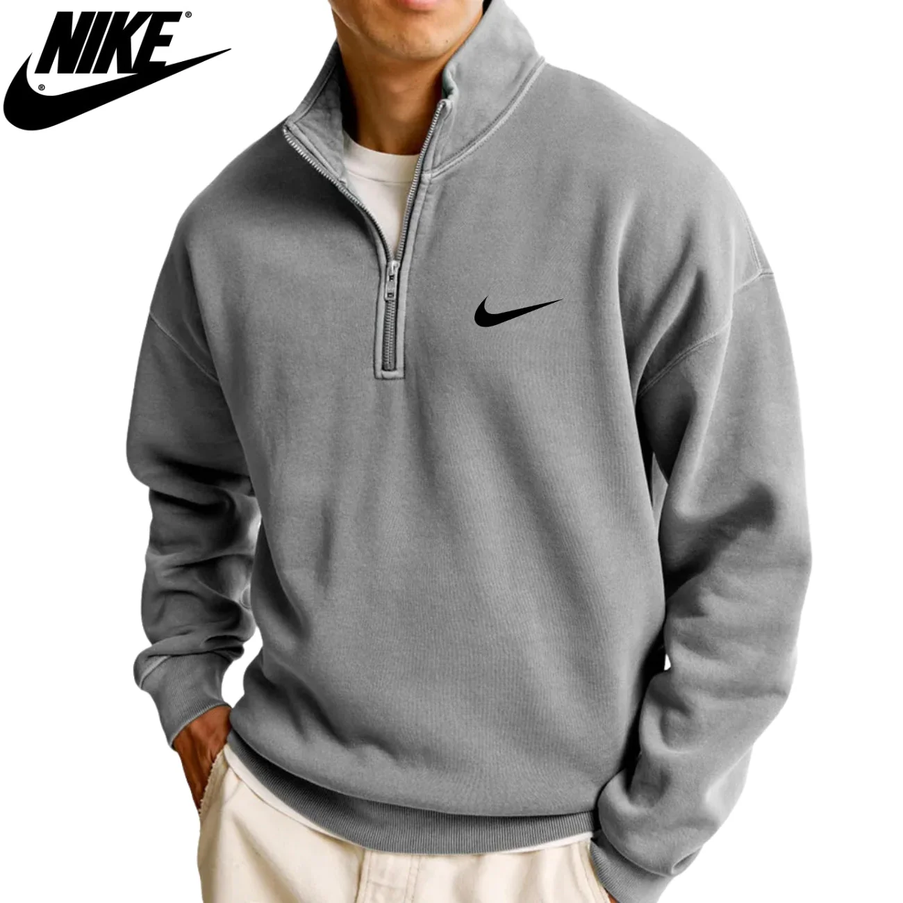 Casual Quarter-Zip Sweatshirt || CLEARANCE SALE - Image 2