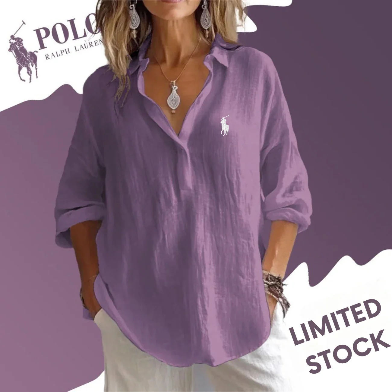 Women's Linen Shirt (Ralph Lauren) - CLEARANCE PRICE - Image 8