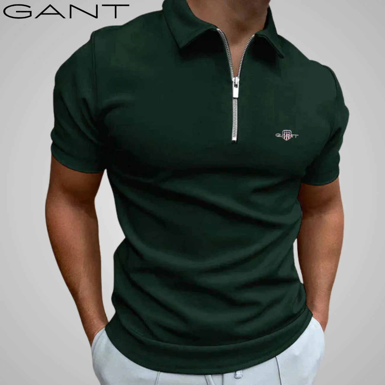 Casual Zip Polo || CLEARANCE SALE - Image 2