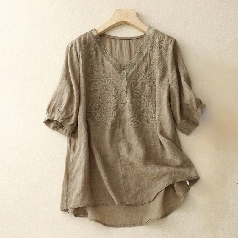 CELINA LINEN BLOUSE - Image 2