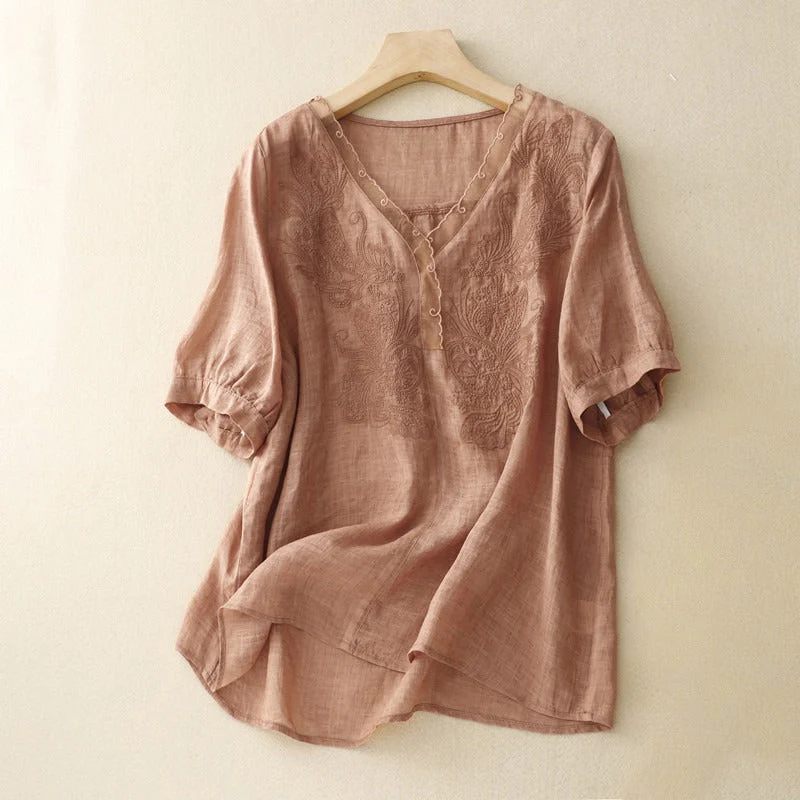 CELINA LINEN BLOUSE - Image 5