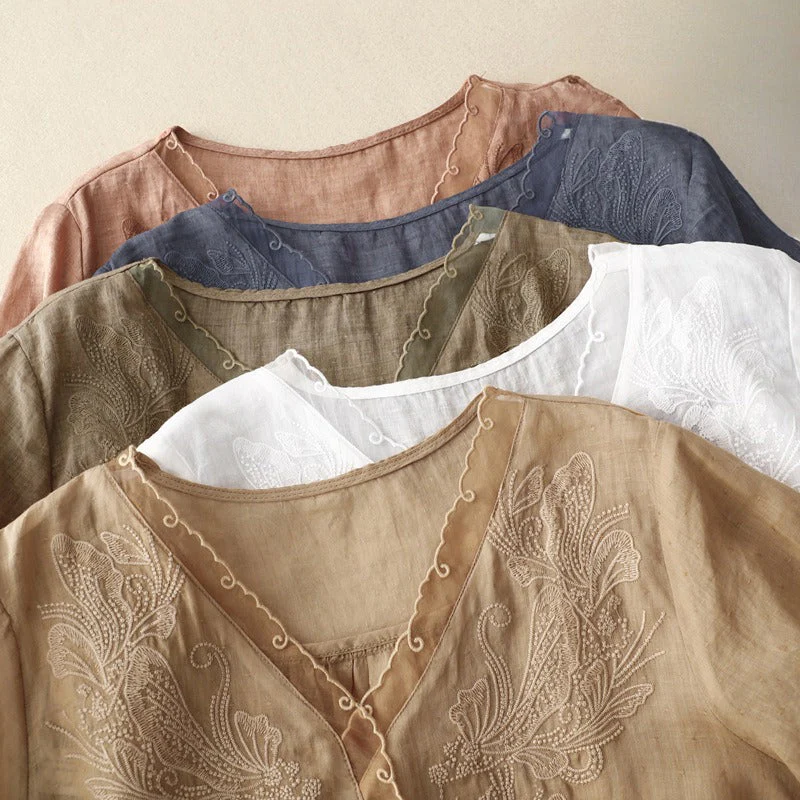 CELINA LINEN BLOUSE - Image 6