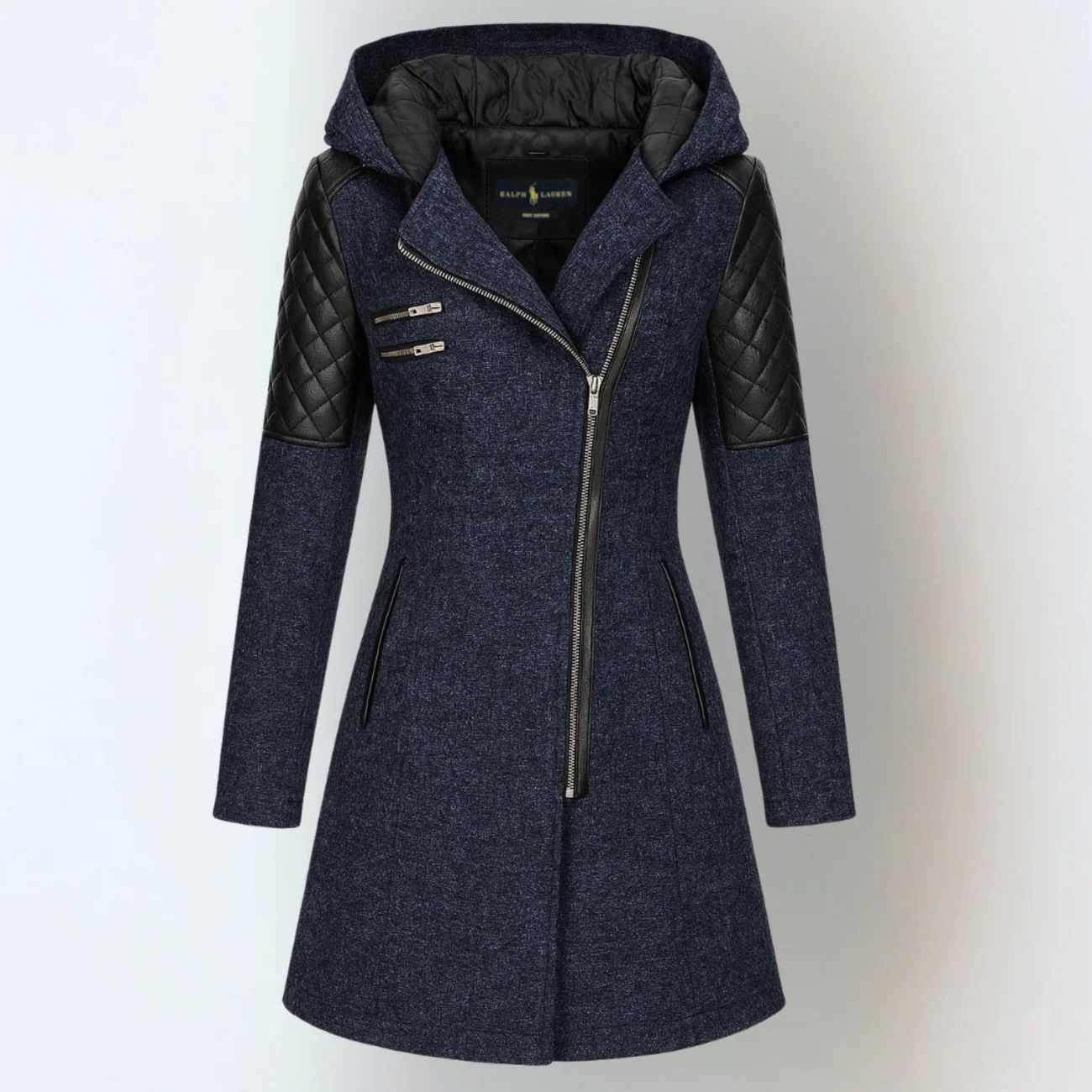 Chic Quilted Hooded Leather Coat - Clearance Sale - Image 3