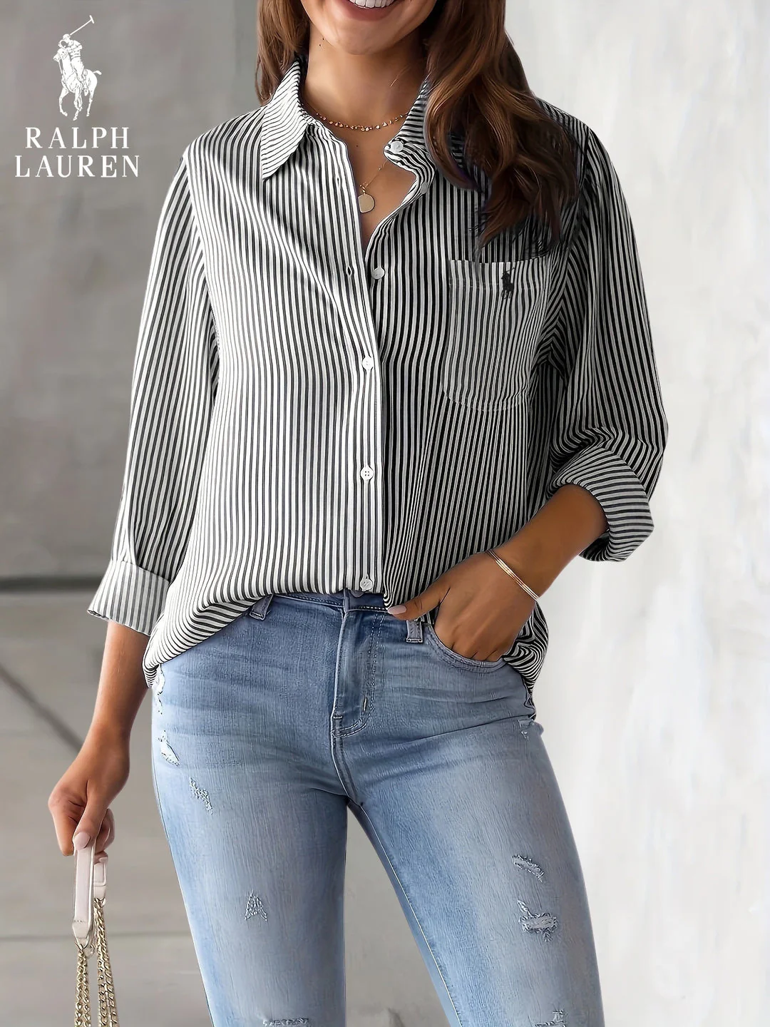 Chic Striped Long Sleeve Shirt || CLEARANCE SALE MC - Image 5