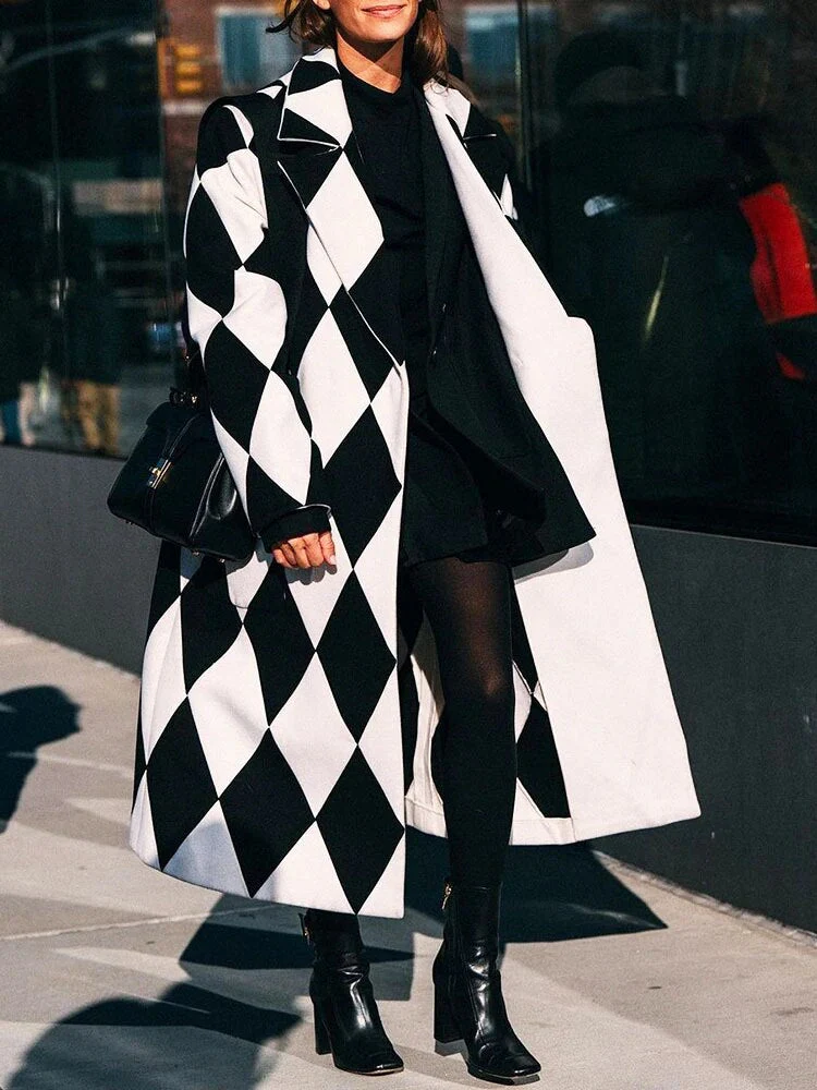Claire – Women’s Long Coat with Lapel Collar - Image 4