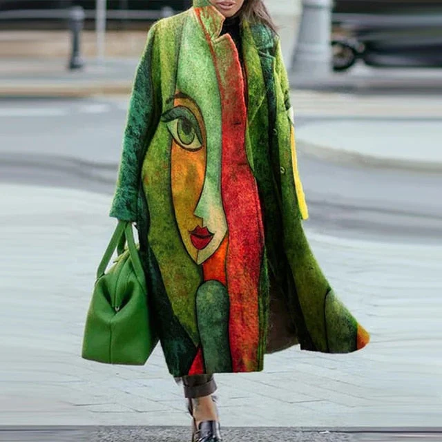 Claire – Women’s Long Coat with Lapel Collar - Image 7