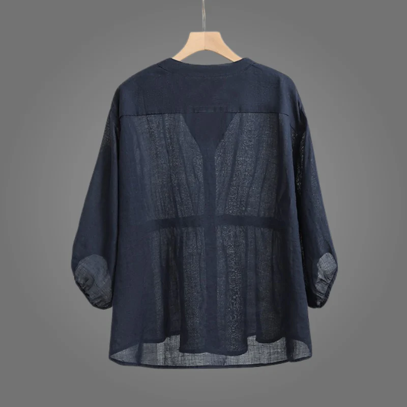 CLARA LINEN BLOUSE - Image 4