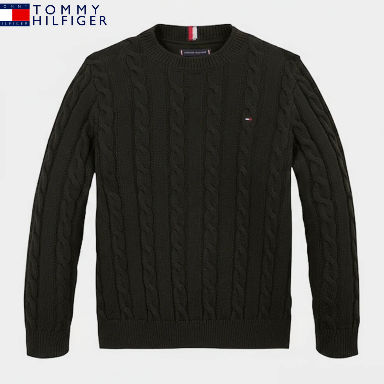 Classic Cable-Knit Crew Sweater || Clearance Sale - Image 2