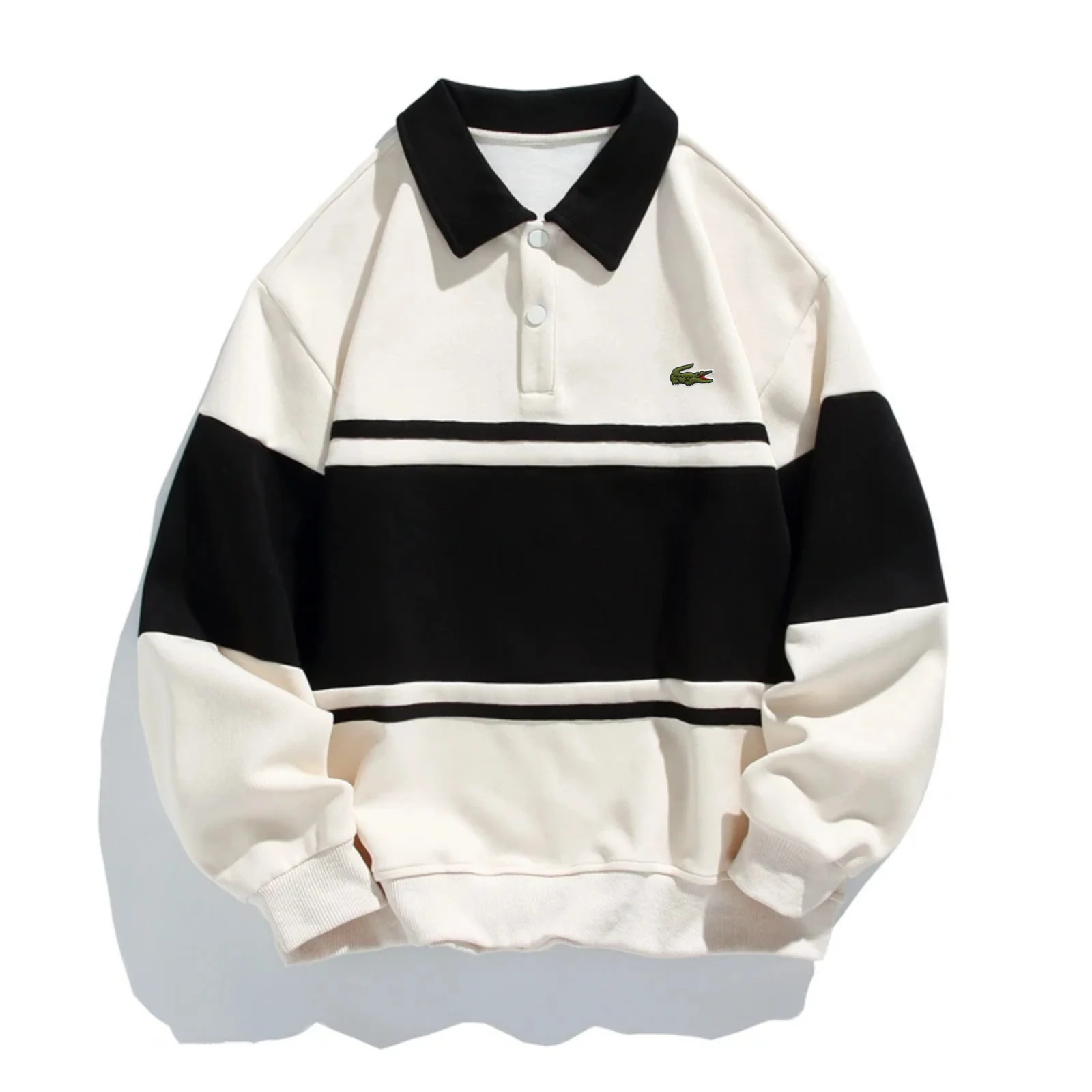 Classic Contrast Polo Sweatshirt - Image 2