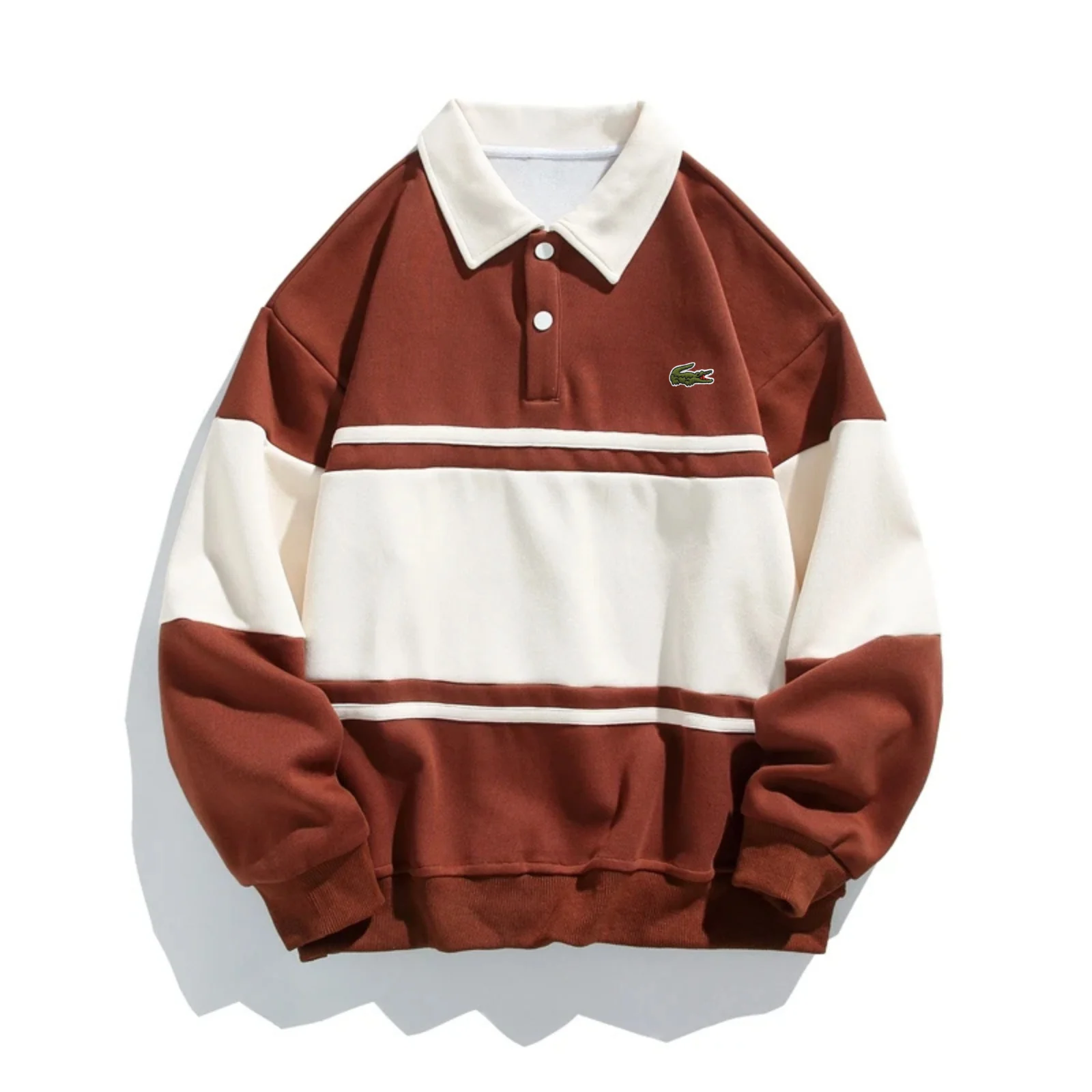 Classic Contrast Polo Sweatshirt - Image 4